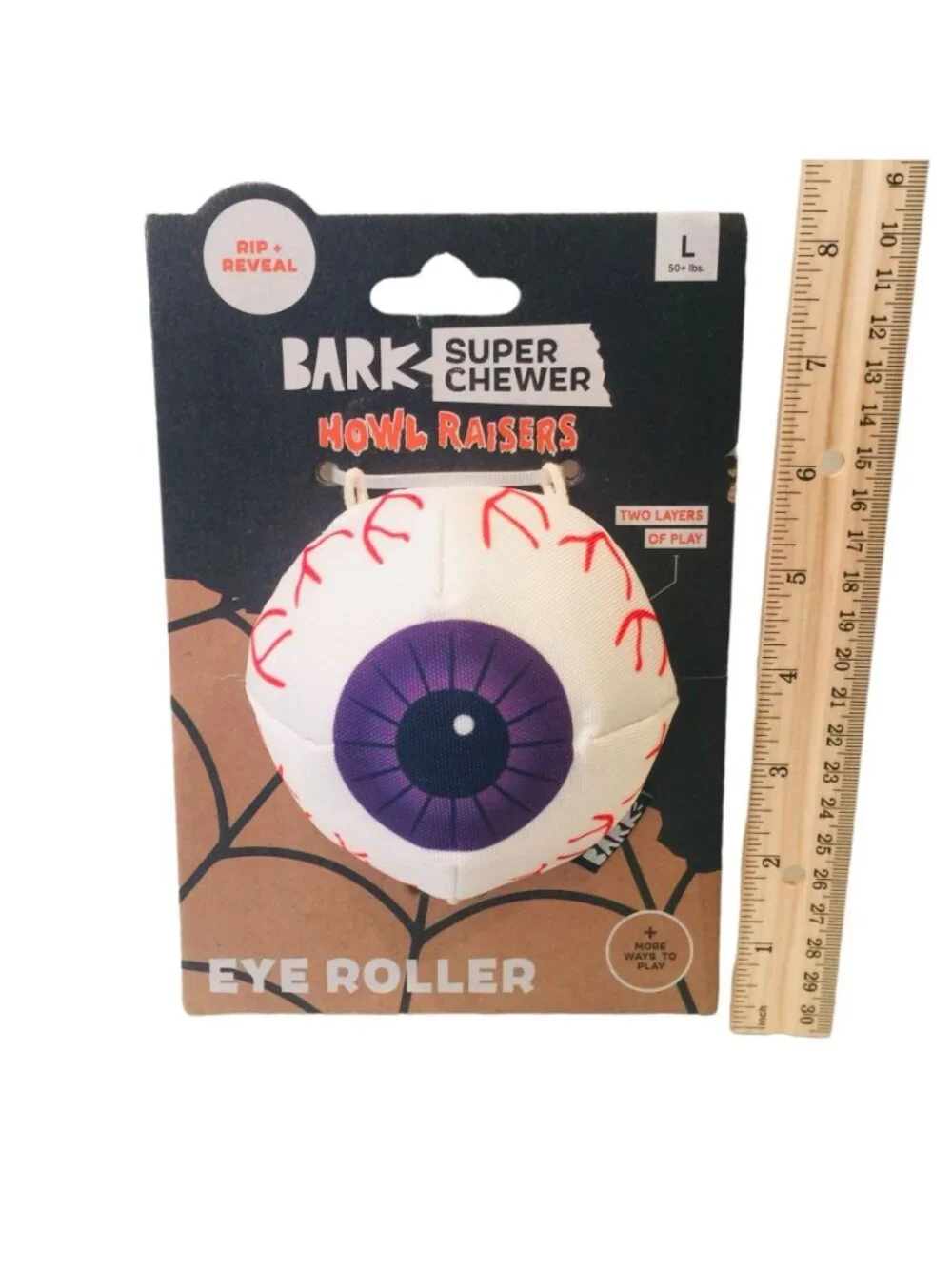 BARK Super Chewer Howl Raisers EYE ROLLER Rip & Reveal Large 50+